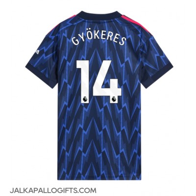 Arsenal Viktor Gyokeres #14 Vieraspaita Naiset 2025-26 Lyhythihainen Arsenal Viktor Gyokeres #14 Vieraspaita Naiset 2025-26 Lyhythihainen